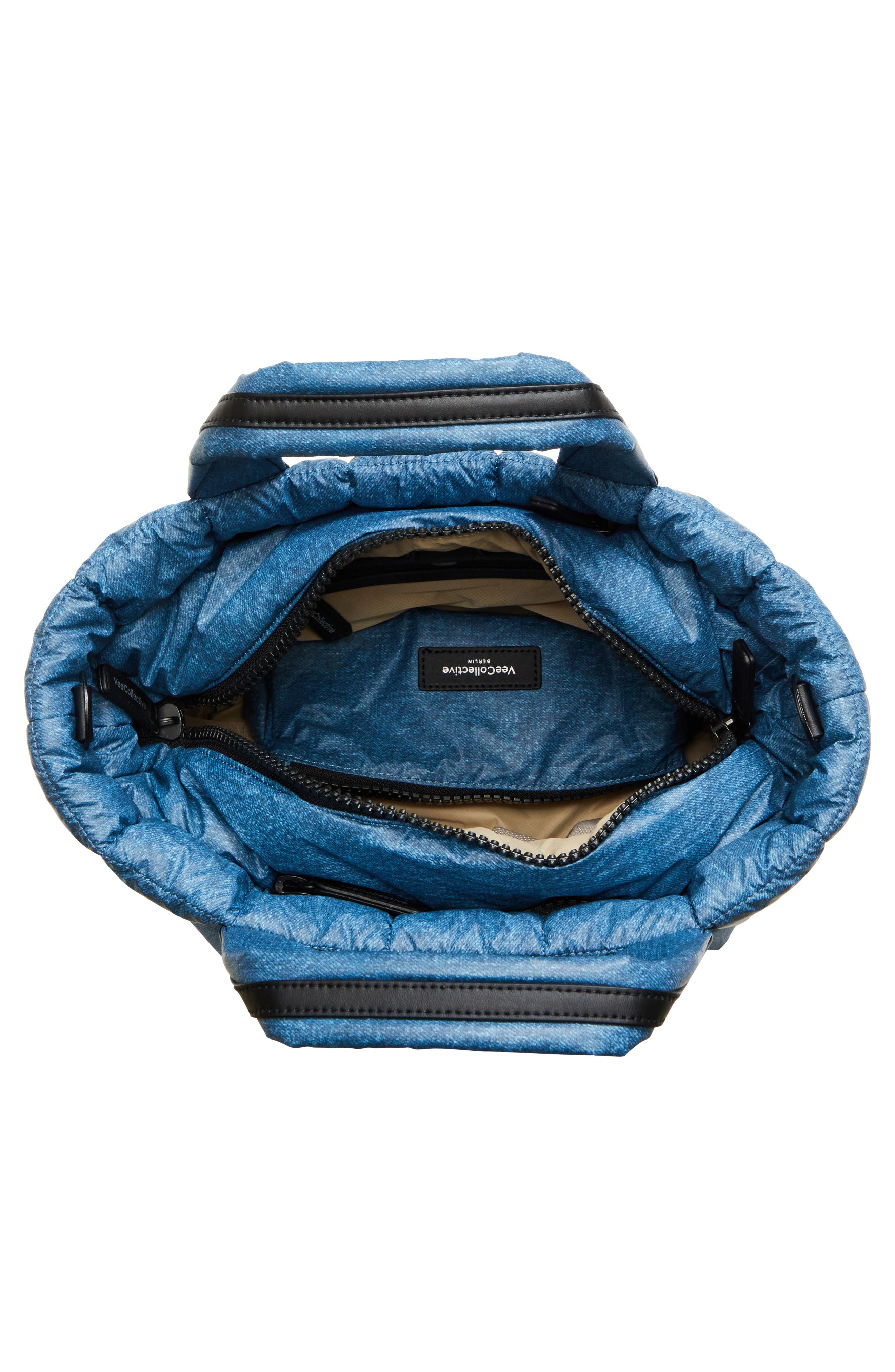 VeeCollective Small Porter Water Repellent Quilted Tote, Alternate, color, Denim