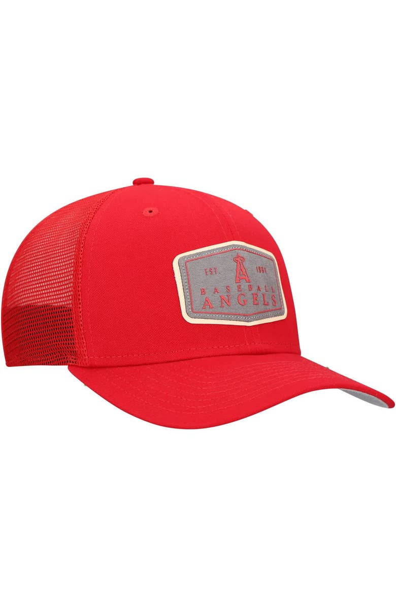 New Era Men's New Era Red Los Angeles Angels Labeled 9SEVENTY Stretch-Snap Adjustable Hat, Alternate, color, Red