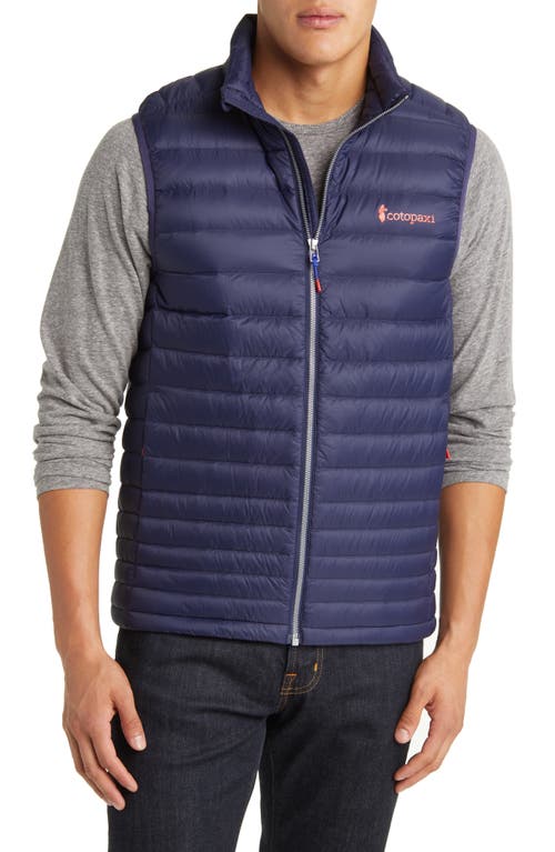 Cotopaxi Fuego Water Resistant 800 Fill Power Down Vest In Blue