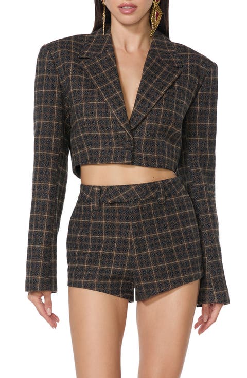 Plaid Crop Jacket