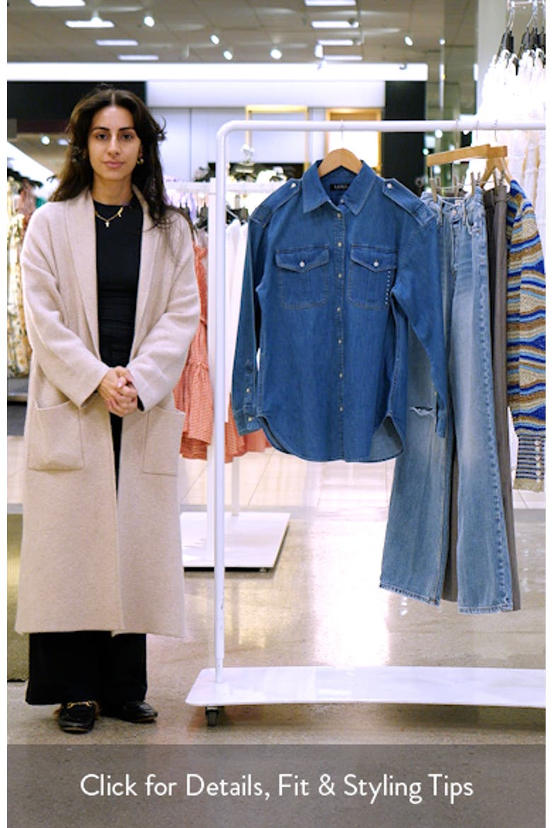 Relaxed Fit Denim Button-Up Shirt video