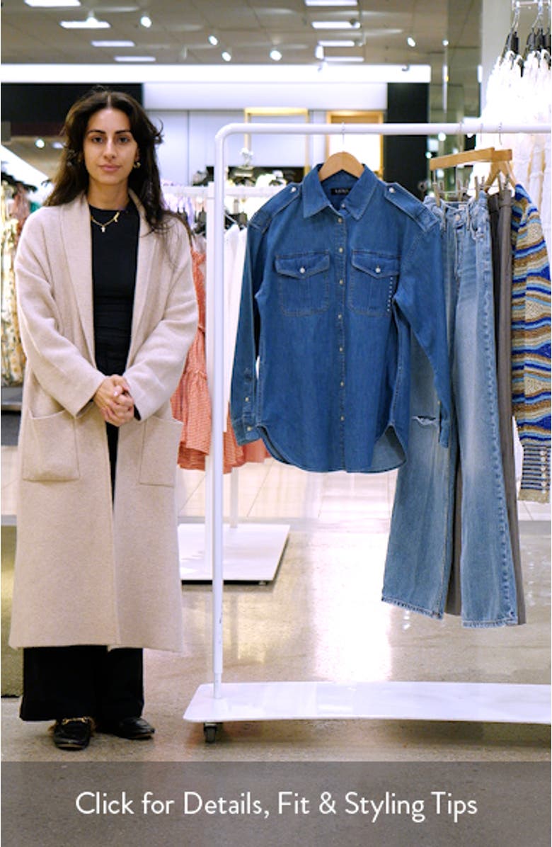 Relaxed Fit Denim Button-Up Shirt, sales video thumbnail