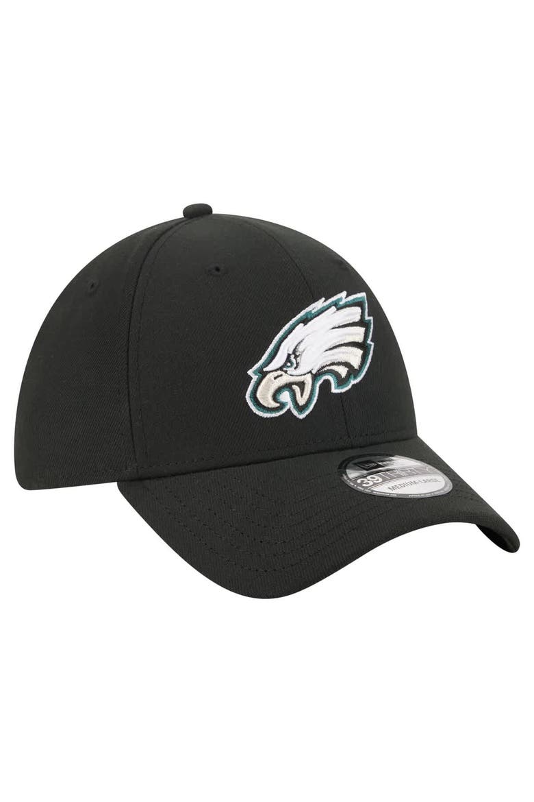 Men's New Era  Black Philadelphia Eagles Core Team 39THIRTY Flex Hat, Alternate, color, Black