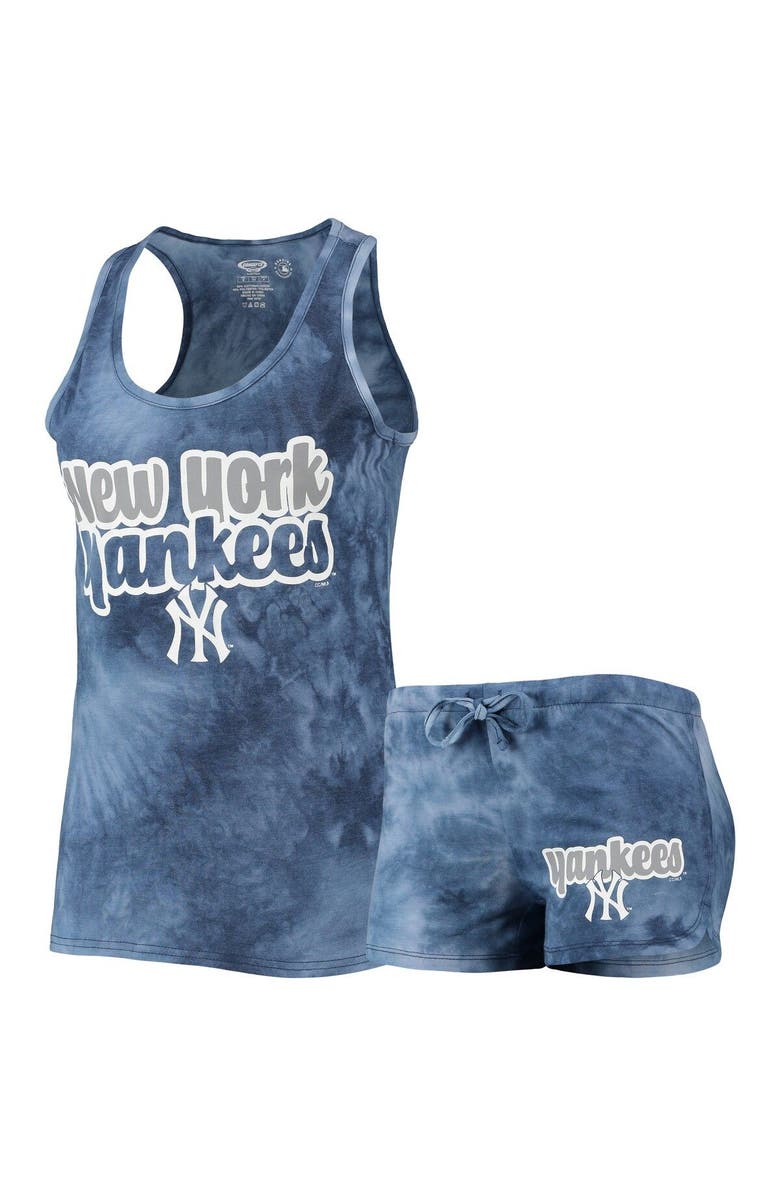CONCEPTS SPORT Women's Concepts Sport Navy New York Yankees Billboard Racerback Tank Top & Shorts Set, Main, color, Navy