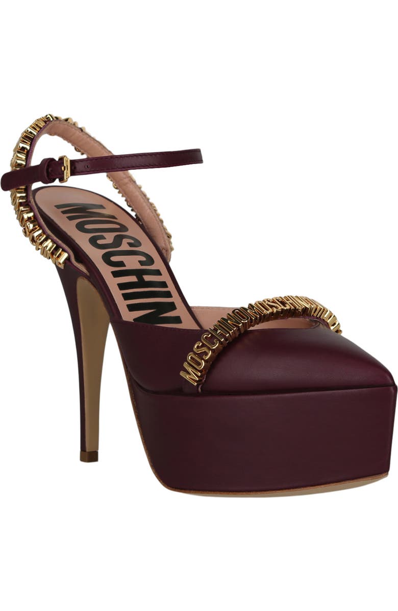 Moschino Ankle Strap Platform Sandal, Main, color,