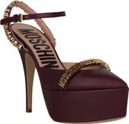 Moschino Ankle Strap Platform Sandal