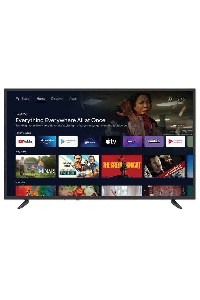 43 Inch LED Smart HDTV, Main, color, Black