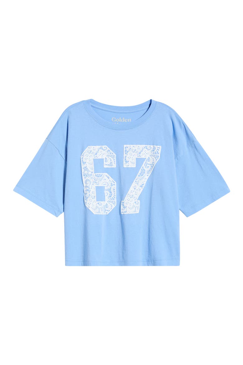 67 Lace Graphic T-Shirt, Alternate, color, CORNFLOWER BLUE