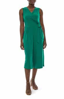 Surplice Wrap Crop Jumpsuit