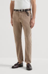 Brunello Cucinelli Garment-dyed denim trousers
