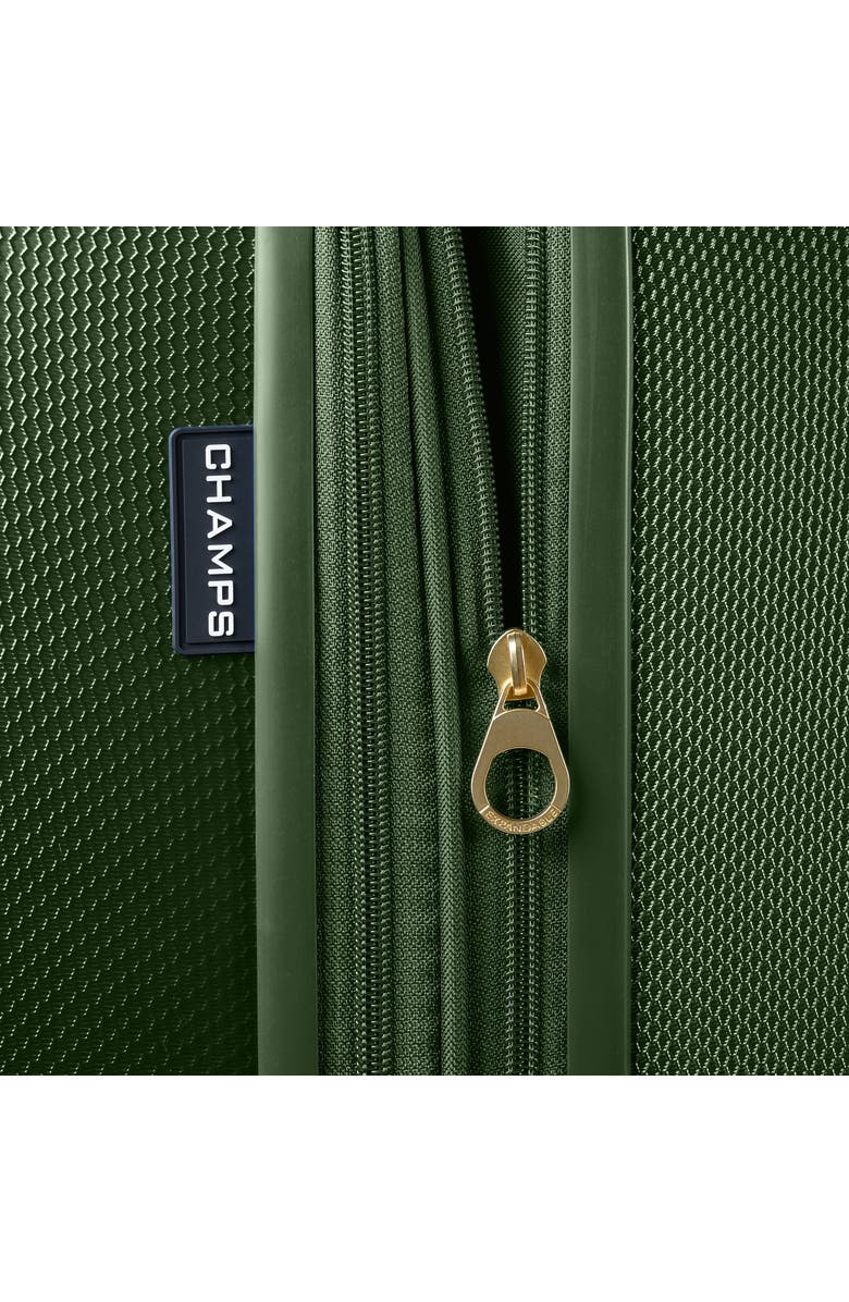 CHAMPS Luxe II 3-Piece Hardside Spinner Suitcases, Alternate, color, Green