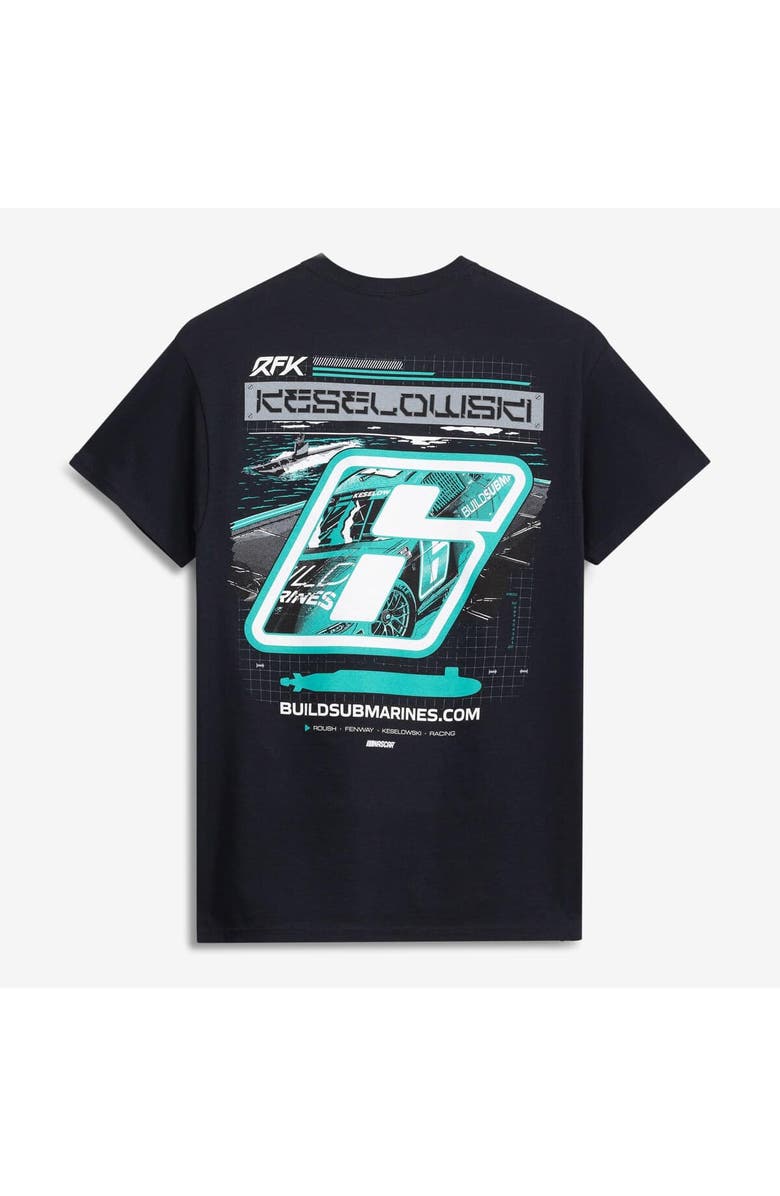 Classic Ink Men's Classic Ink Black Brad Keselowski #6 BuildSubmarines.com T-Shirt, Alternate, color, Black