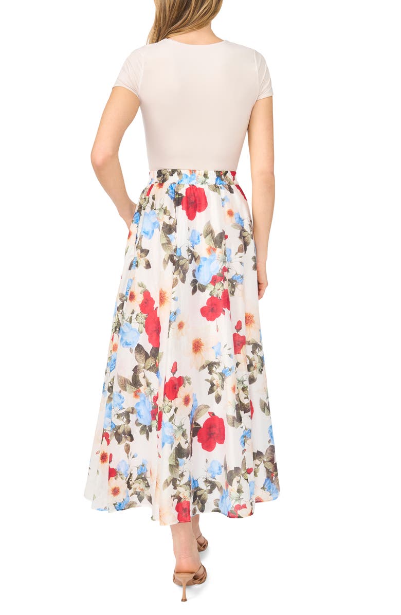 Ted Baker Floral Maxi Skirt, Alternate, color, Ultra White