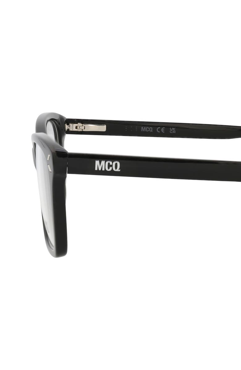 McQueen 48mm Square Optical Glasses, Alternate, color, Black Black Transparent