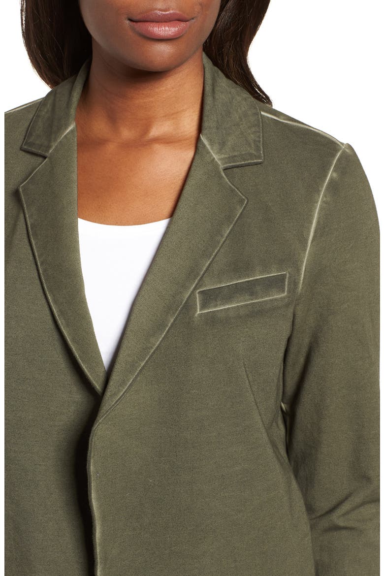 Stretch Cotton Blazer, Alternate, color, MOSS