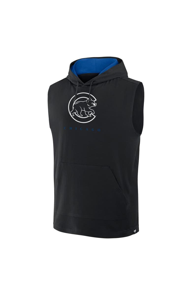 FANATICS Men's Fanatics Black Chicago Cubs Fire Speed Sleeveless Pullover Hoodie, Alternate, color, Black