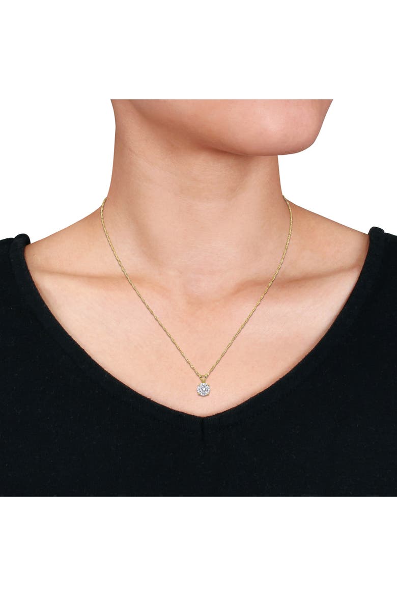 2 CTW Lab-Grown Diamond Solitaire Necklace 14k, Alternate, color, Yellow Gold