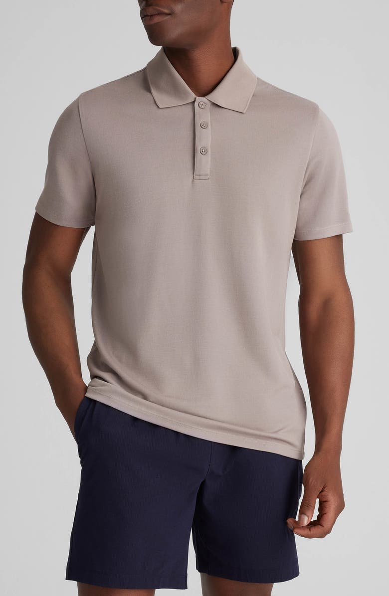 Tommy John Modal Blend Piqué Polo, Main, color, Cinder
