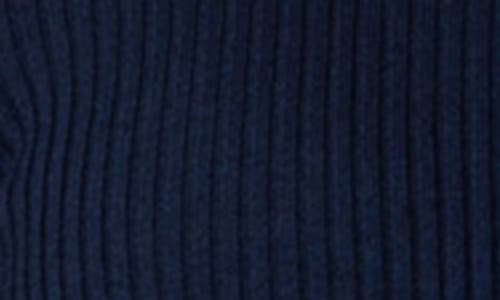 Akris Punto Ribbed Wool Cardigan With Contrast Piping In Navy-sea Green