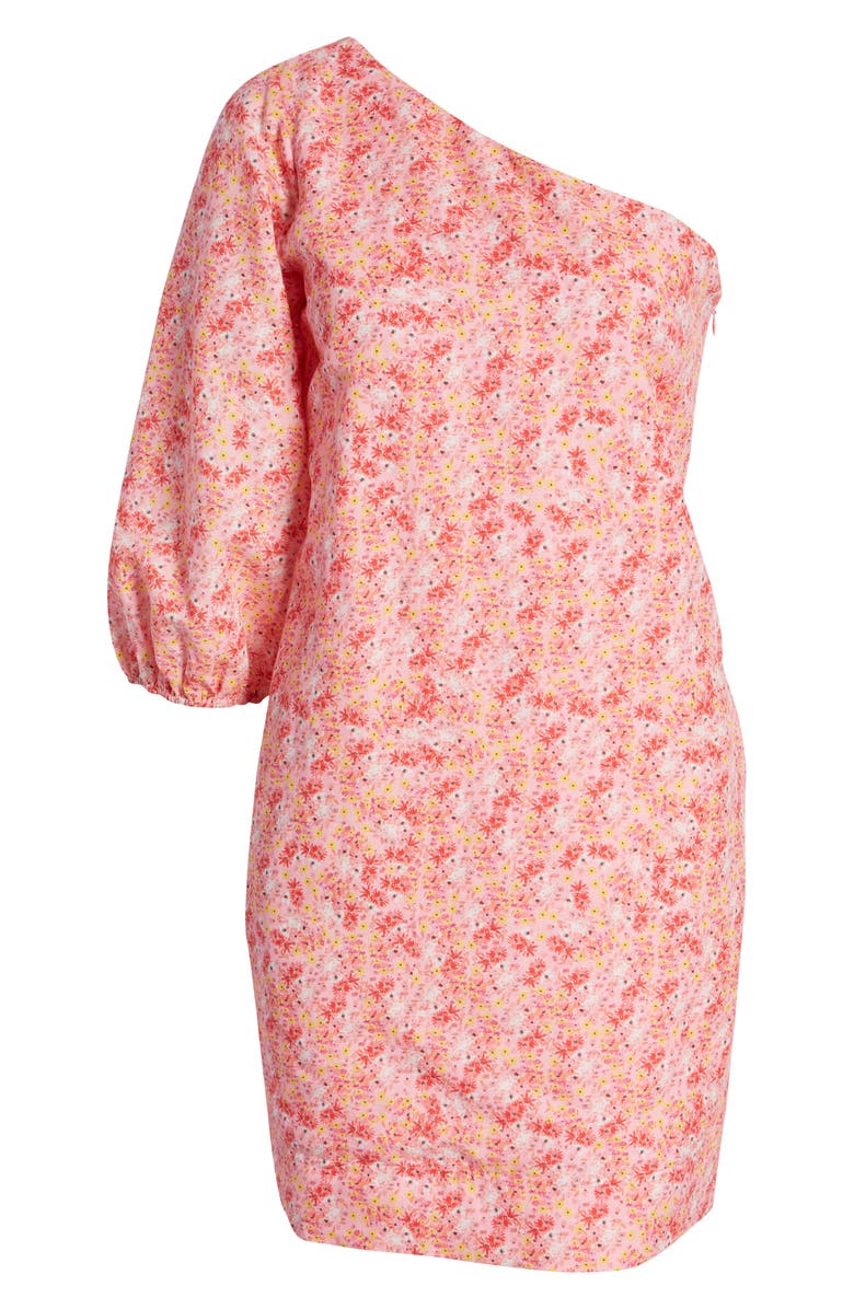 Something Navy Mini Floral OneShoulder Linen & Cotton Dress — free download