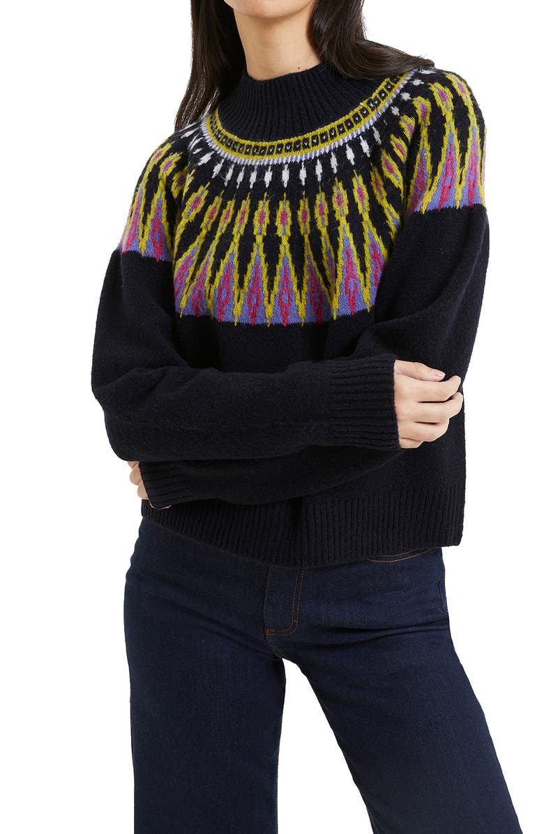 French Connection Jolee Fair Isle Sweater, Alternate, color,