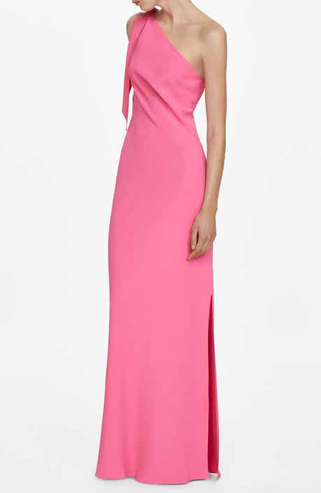 MANGO Lazaro One-Shoulder Gown
