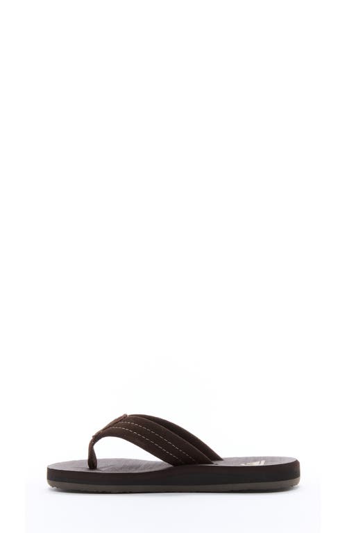 Quiksilver Kids' Carver Suede Core Flip-flop In Burgundy