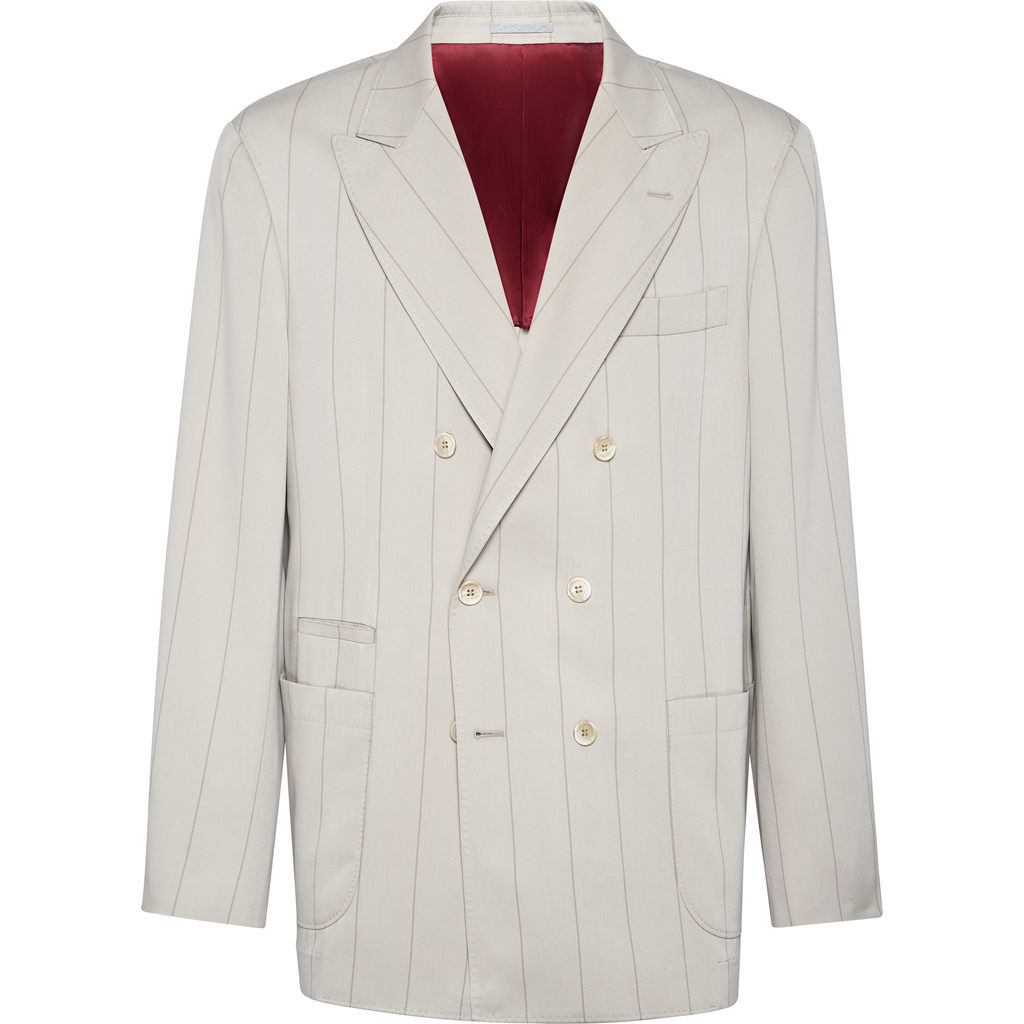 Brunello Cucinelli Blazer Aus Seidentwill In Gray