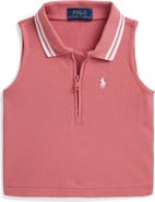 Polo Ralph Lauren Kids' Stretch Mesh Half Zip Sleeveless Polo
