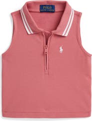 Polo Ralph Lauren Kids' Stretch Mesh Half Zip Sleeveless Polo