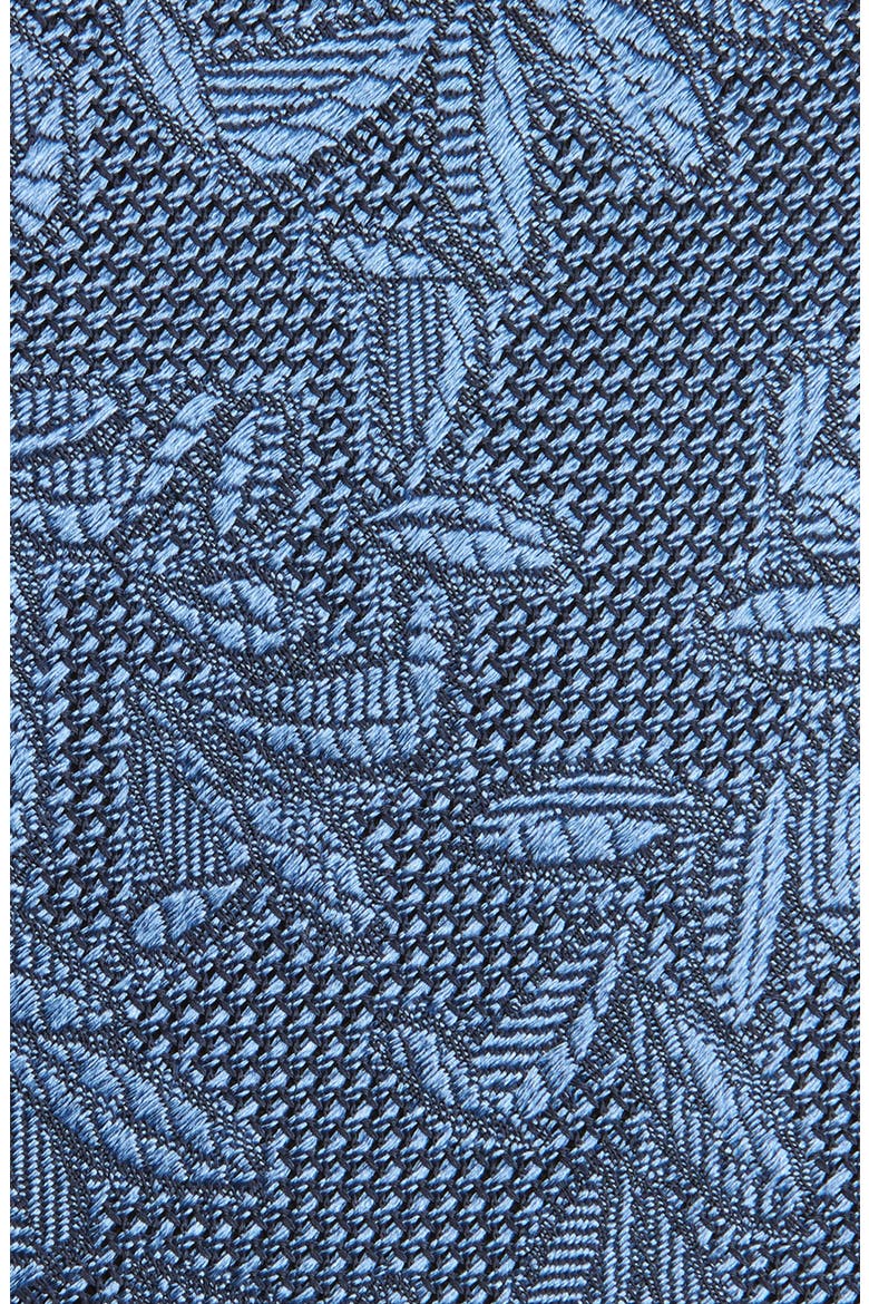 Leaf Silk Jacquard Tie, Alternate, color, BLUE