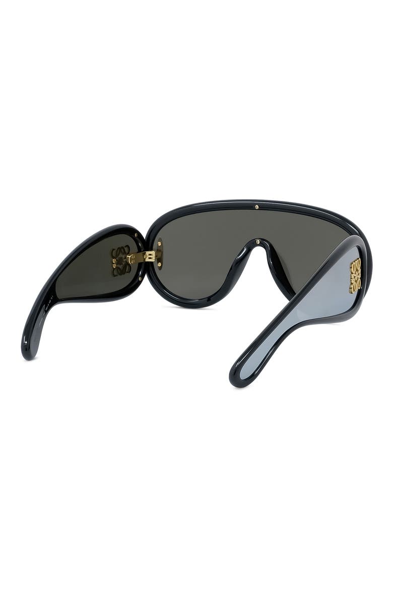 x Paula's Ibiza 56mm Mask Sunglasses, Alternate, color, SHINY BLACK / SMOKE MIRROR