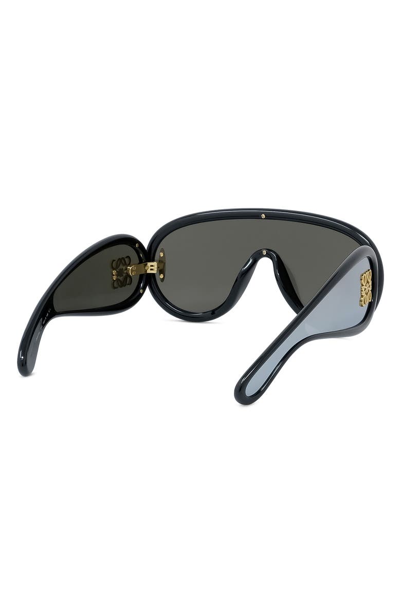 Loewe x Paula's Ibiza 56mm Mask Sunglasses, Alternate, color, Shiny Black / Smoke Mirror