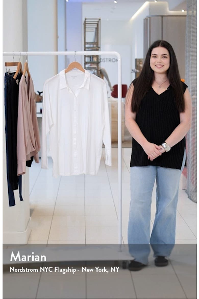 Long Boxy Organic Cotton Button-Up Shirt video
