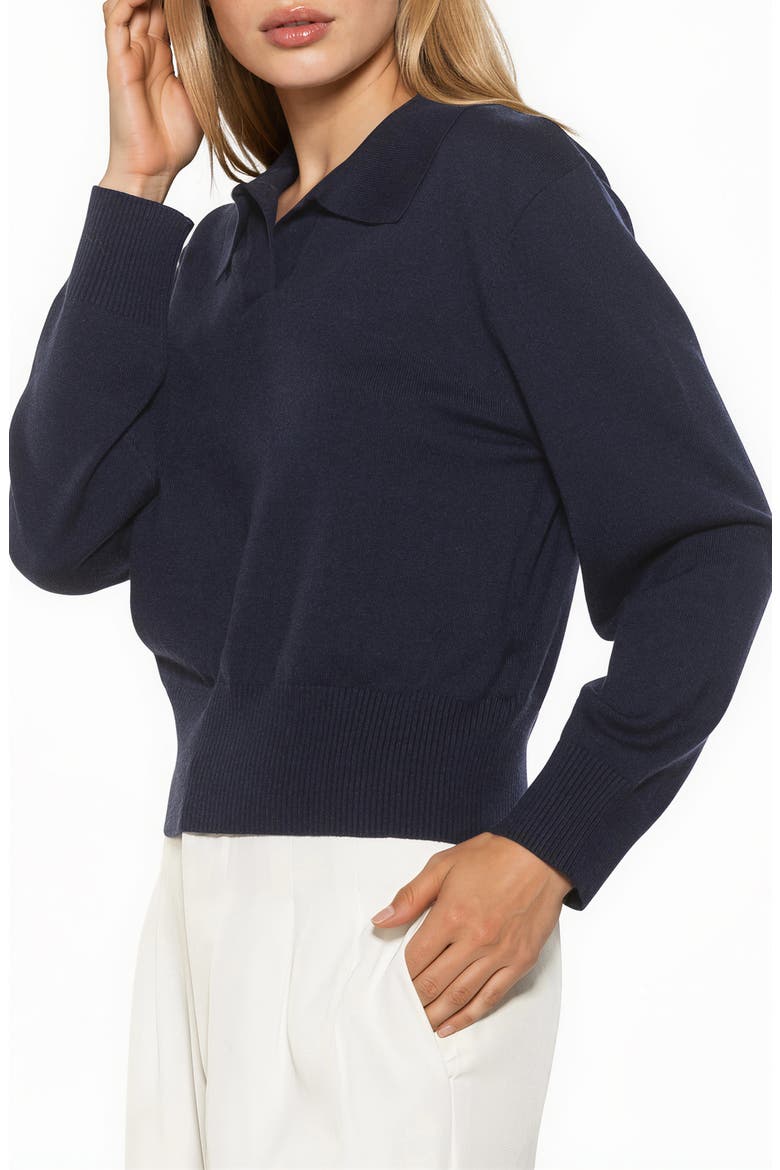 Jessica Collared Sweater, Alternate, color, NAVY