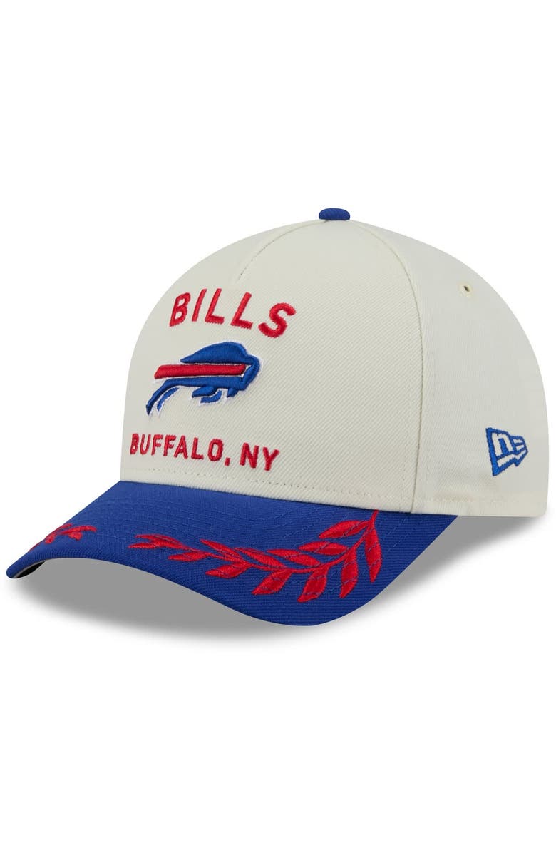 New Era Men's New Era Cream/Royal Buffalo Bills 2025 NFL Draft 9FORTY A-Frame M-Crown Adjustable Hat, Main, color, Cream