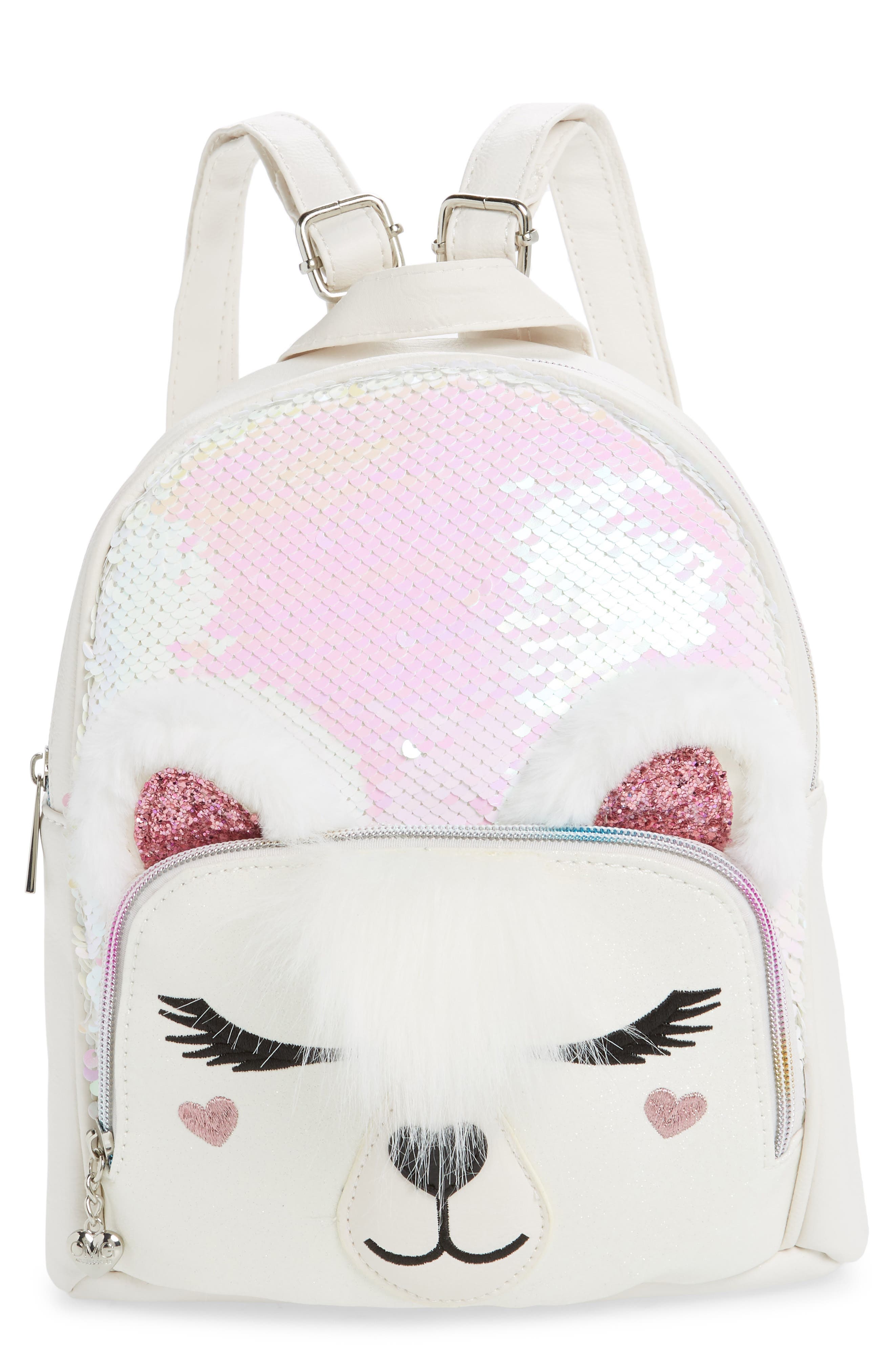 OMG Accessories OMG Mini Polar Bear Backpack, Main, color, 