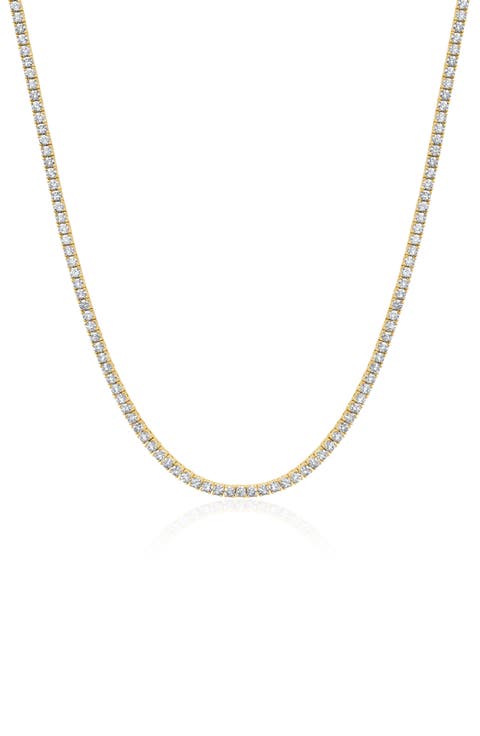Round Cubic Zirconia Tennis Necklace