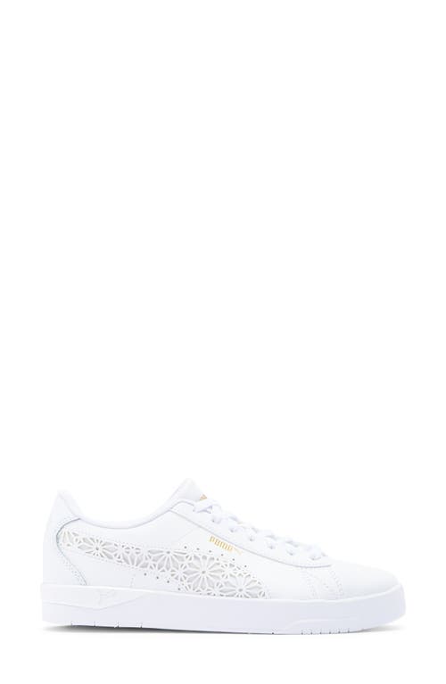 Puma Jada Classic Sneaker In  White-pristine- Gold