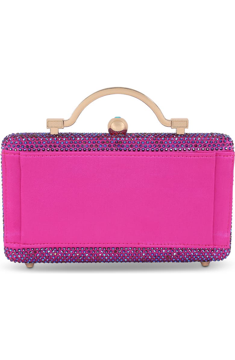 Jewel Badgley Mischka Jude Crystal Minaudiere with Outer Pocket, Alternate, color, Neon Pink