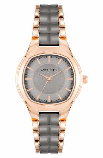 AK ANNE KLEIN Brushed Dial Ceramic Bracelet Watch, 32mm
