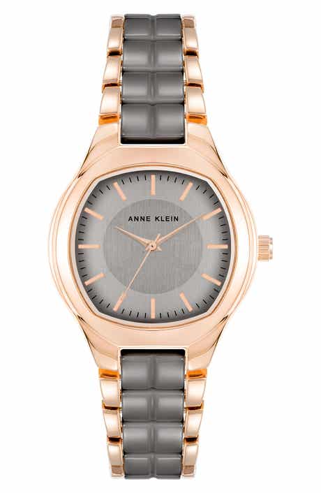 AK ANNE KLEIN Brushed Dial Ceramic Bracelet Watch, 32mm