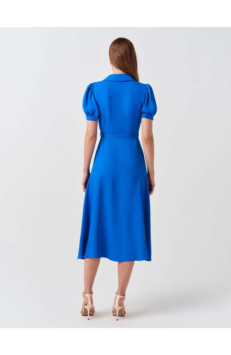 Ghost London Phoebe Crepe Collared Button Down Dress, Alternate, color, Blue