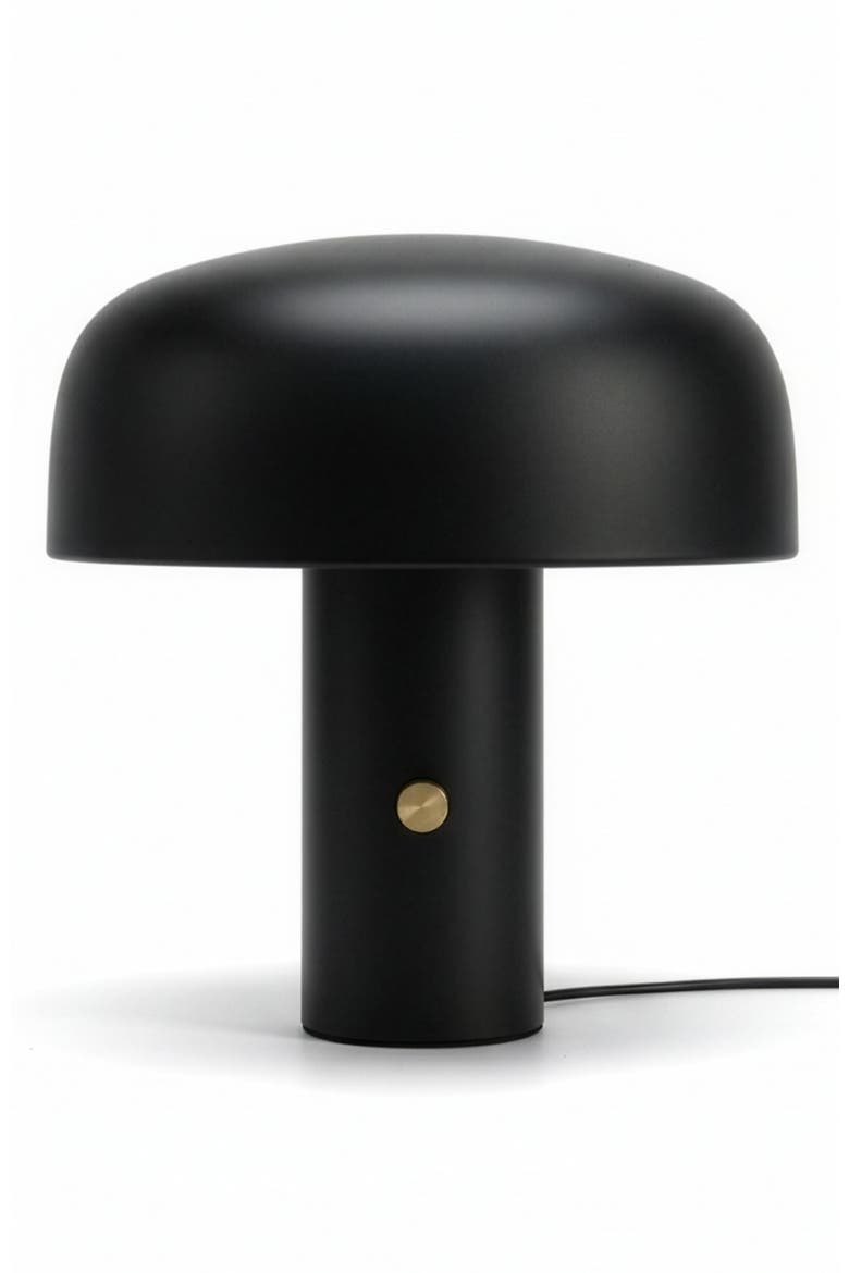 Anita Cream 12" Modern and Elegant LED Table Lamp with Brass Rotary Knob, Main, color, Cream