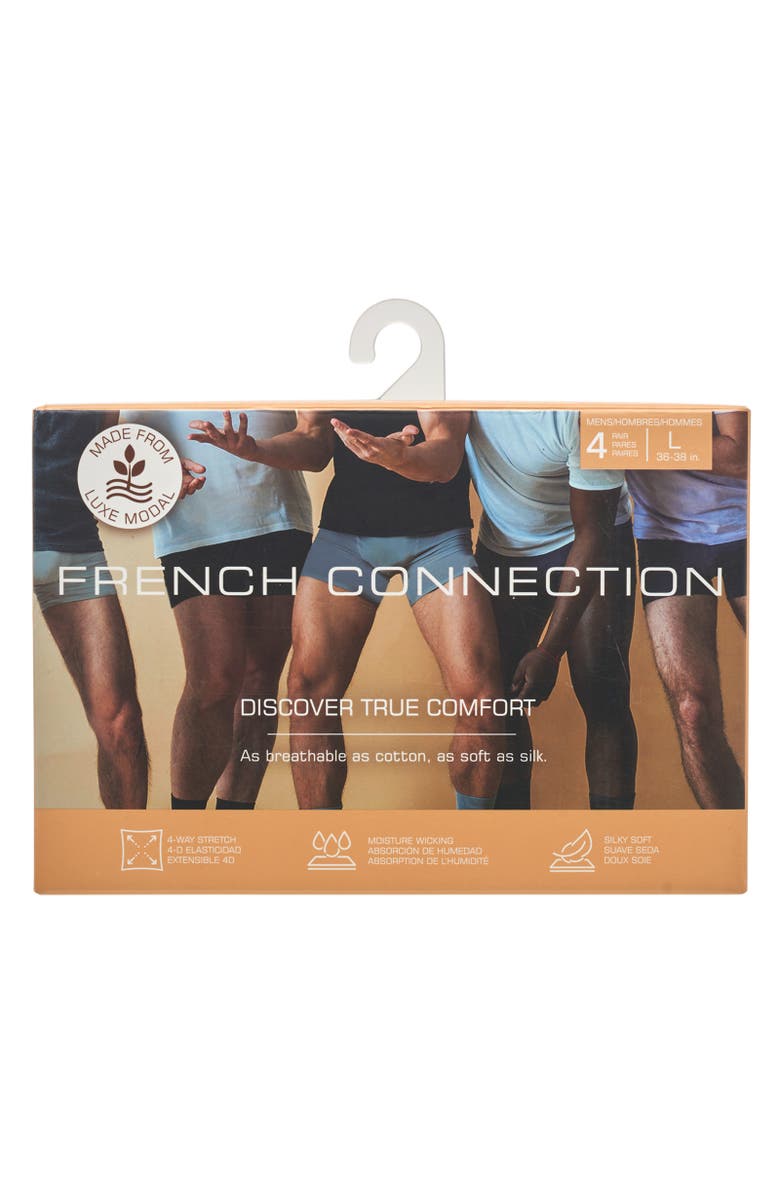 French Connection 4-Pack Modal Boxer Brief, Alternate, color, Nude Multi