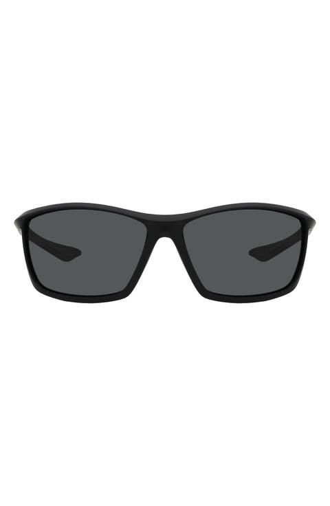 63mm Polarized Rectangular Sunglasses