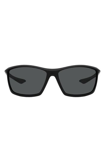 Fossil 63mm Polarized Rectangular Sunglasses In Black