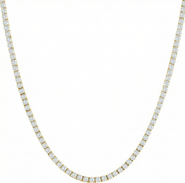 Bliss Diamond 10Ct TW Lab Grown Diamond Tennis Necklace 14K Gold 16.5"