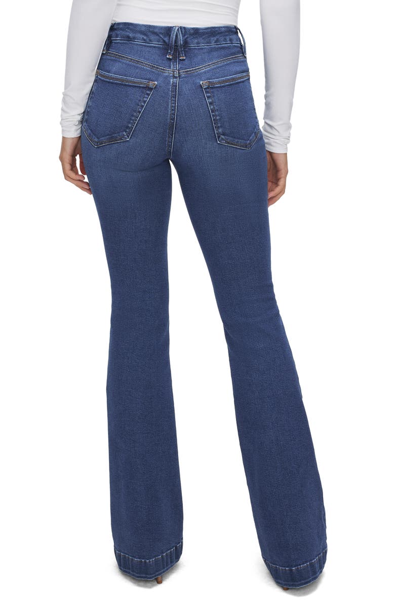 Good American Good Legs Flare Jeans, Alternate, color,