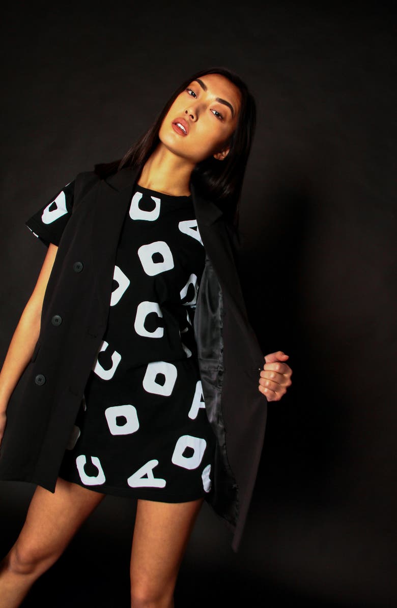 Absence of Colour Qui Logo Print Long T-Shirt, Alternate, color, 